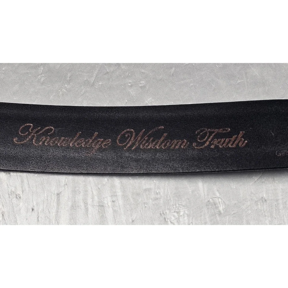 Robert Graham‎ Belt Mens 42' Black Embossed Genuine Leather Buckle Casual